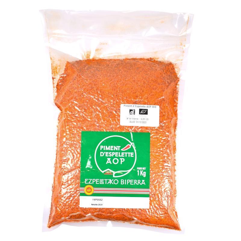 Bio Piment d`Espelette | fein | 0,1-1,0 mm | rot | Scoville: 1.500-3.000 | 1kg